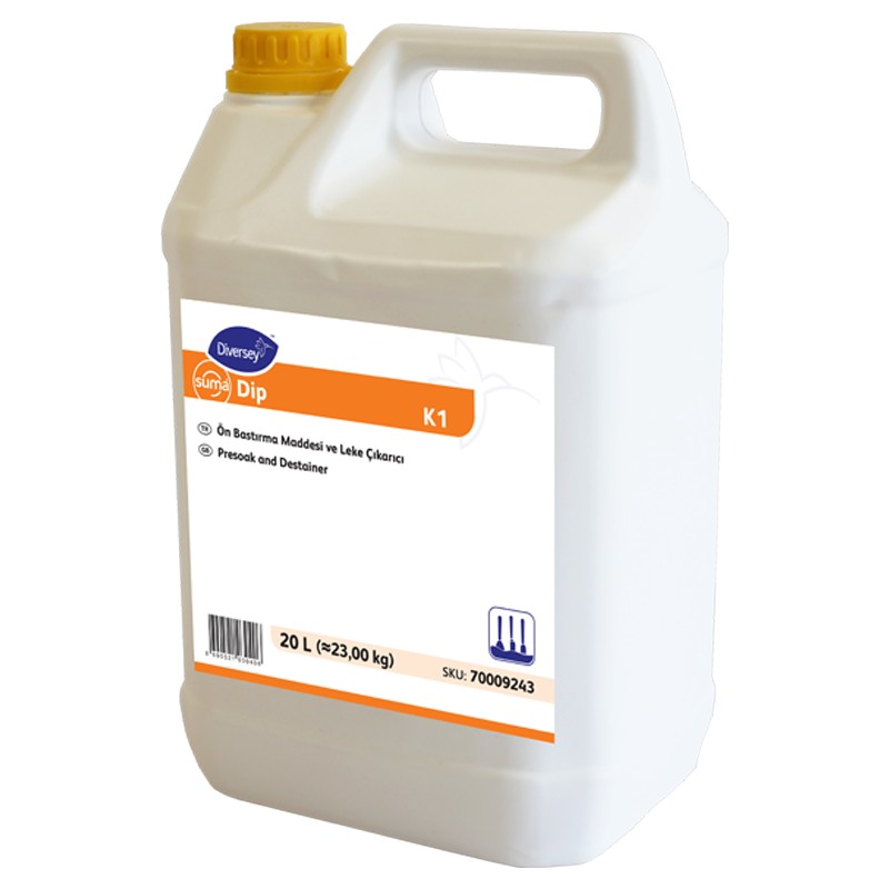 Diversey SUMA Dip K1 Bulaşıklar İçin Leke Çözücü Bastırma Deterjanı 20L