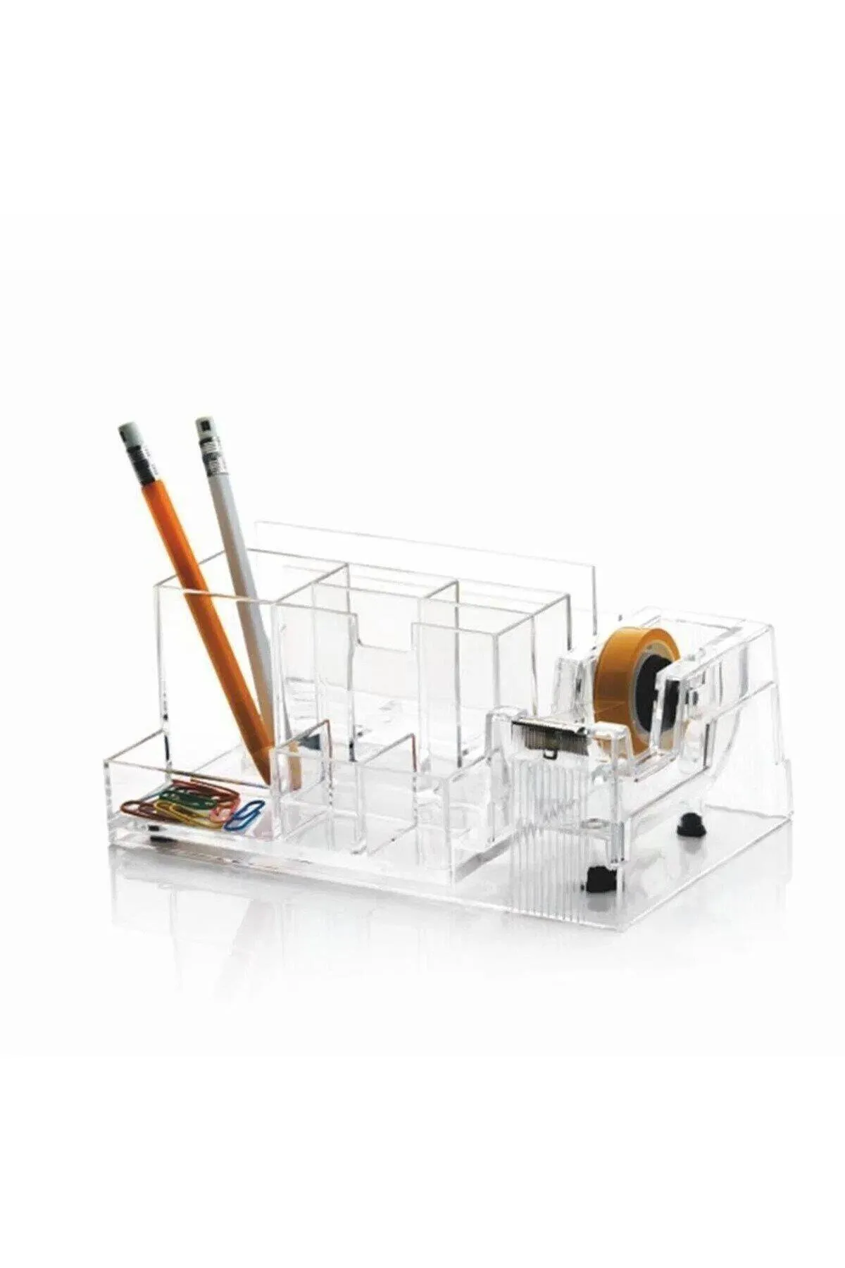 Masa Üstü Set - Çok Gözlü Kalemlik ve Bant Kesicili