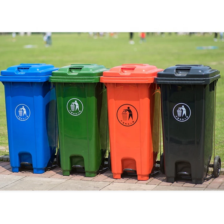 Çöp Konteyneri - Plastik - Pedallı / 120 lt