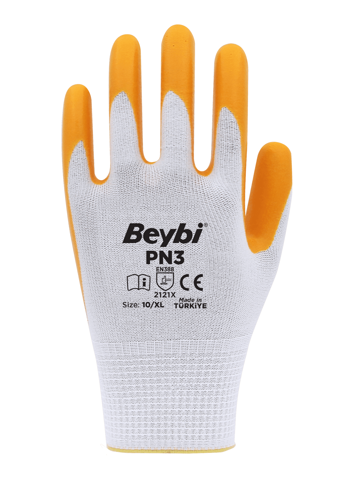 Beybi PN3 Nitril Kaplı Polyester Eldiven