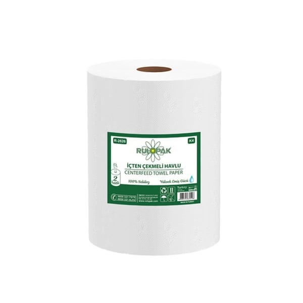 Rulopak İçten Çekme Havlu Kağıt 2 Katlı 80 Metre 6'Lı Paket 4 Kg