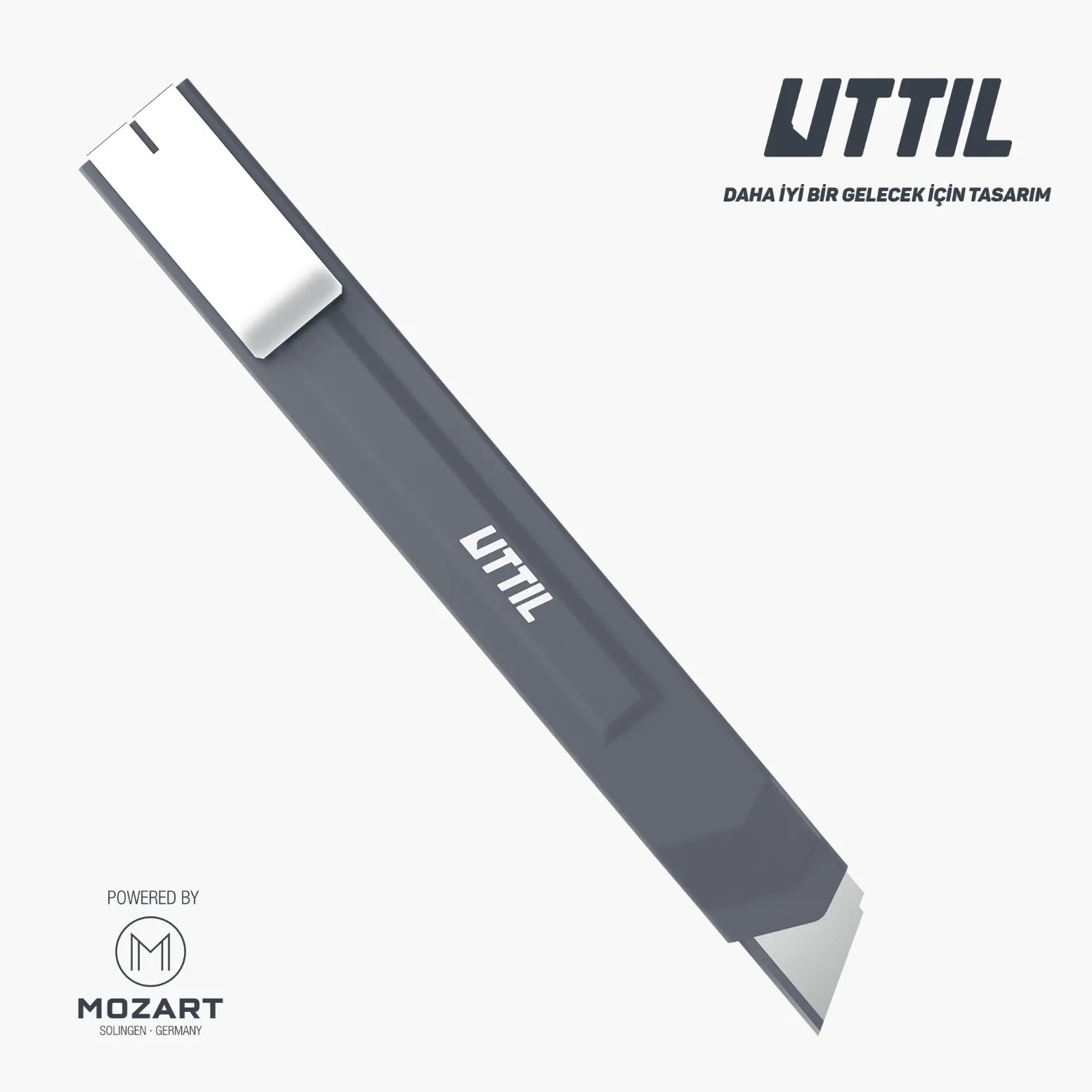 Uttıl 18-mm Cep Tipi TiN-Kaplamalı Kır-At Maket Bıçağı