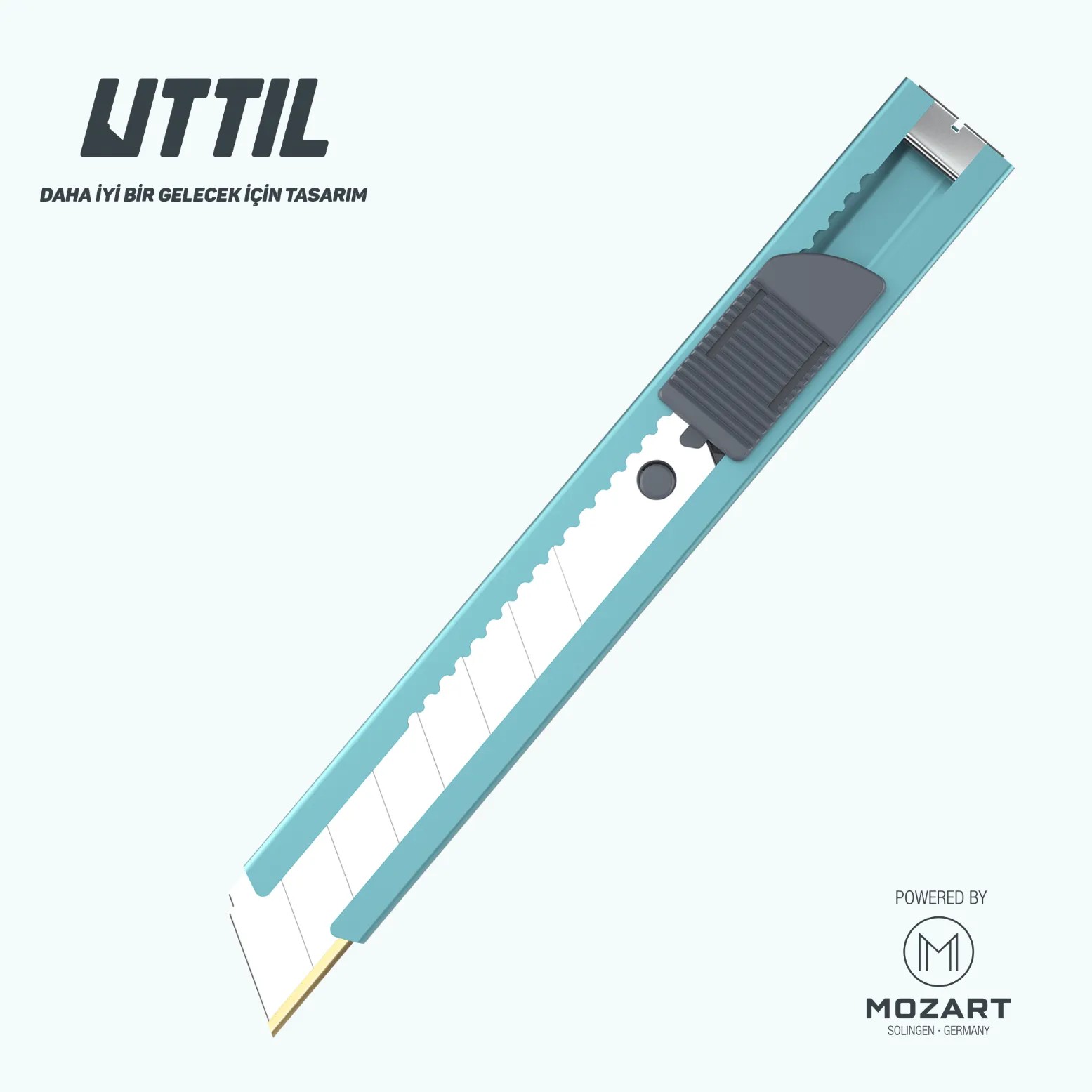 Uttıl 18-mm Cep Tipi TiN-Kaplamalı Kır-At Maket Bıçağı