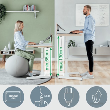 Leitz ERGO Elektrikli Sit Standing Küçük Çalışma Masası
