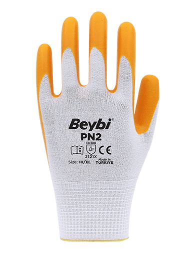 Beybi PN2 Polyester Örme Nitril Eldiven