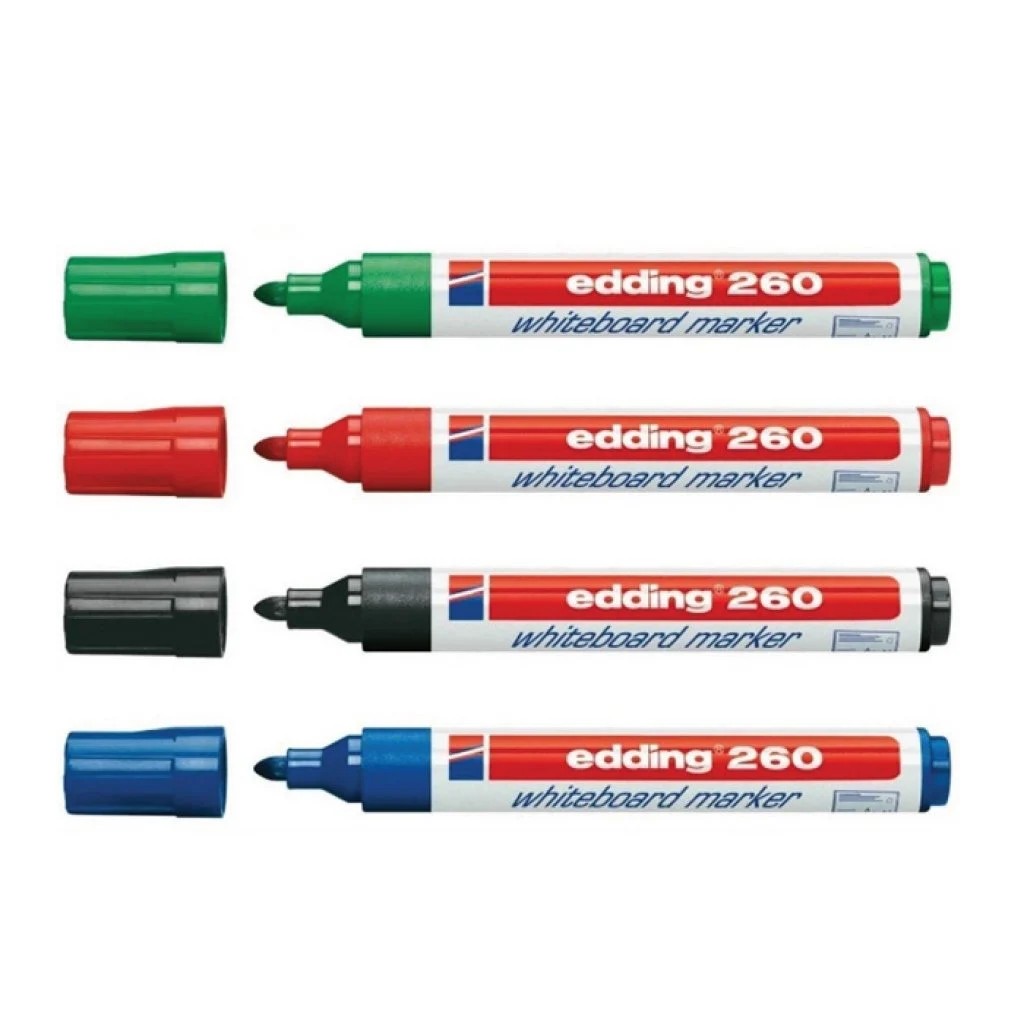 Edding 260 Yuvarlak Uçlu Beyaz Tahta Kalemi