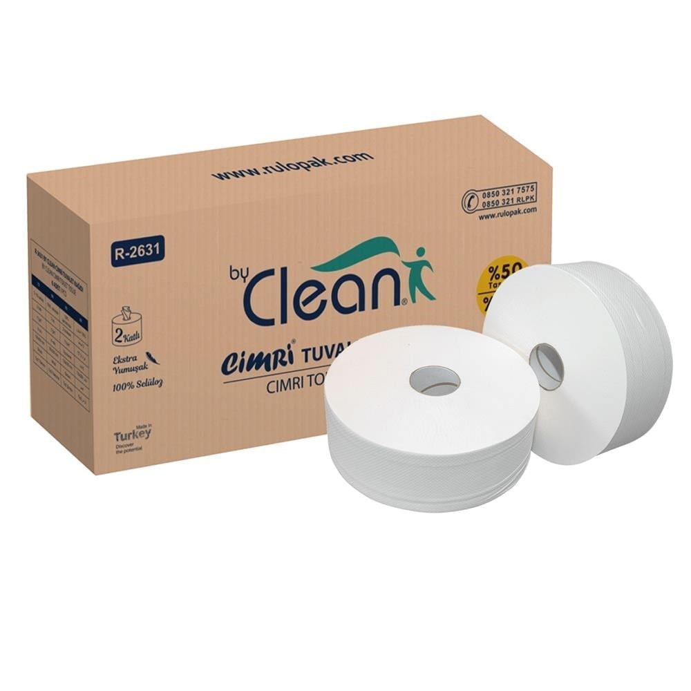 Rulopak By Clean Cimri Tuvalet Kağıdı 2 Katlı 4 Kg