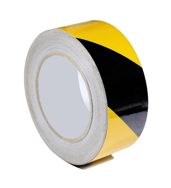 Cassa Yer İşaretleme Bandı 48mmX30mt Sarı - Siyah Şerit Bant