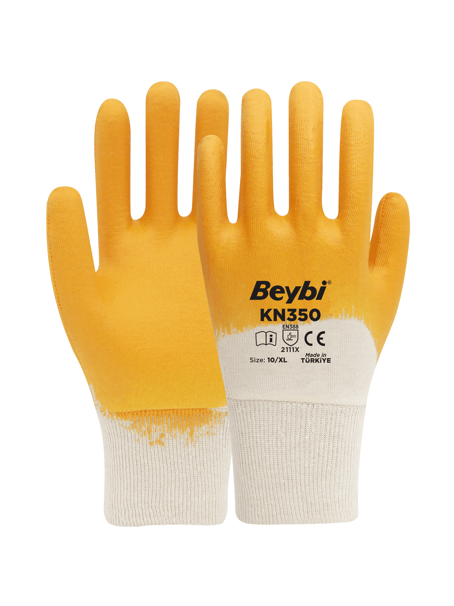 Beybi KN350 Nitril Kaplı Pamuk Eldiven
