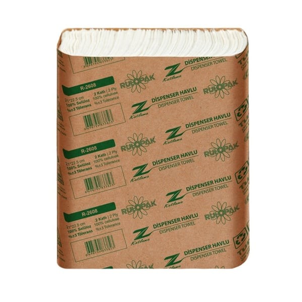 Rulopak By Clean Z Katlama Havlu Kağıt 2 Katlı 150 Yaprak 12'Li Paket