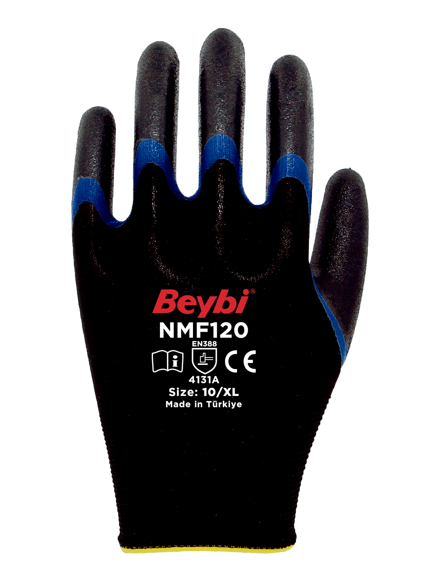 Beybi NMF120 Çift Katlı Mikro Köpük Nitril Kaplı Polyester Eldiven
