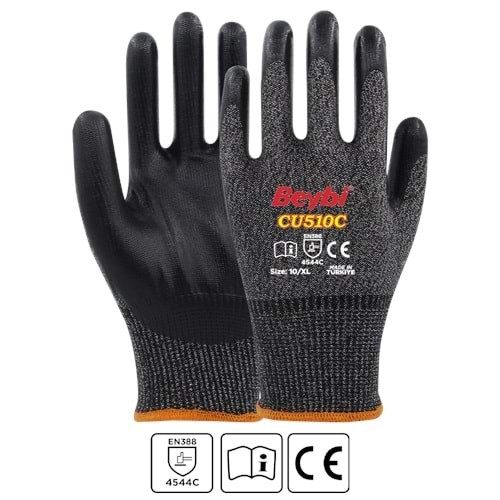 Beybi CU510C Poliüretan Kaplı Kesilmeye Karşı Dirençli Eldiven