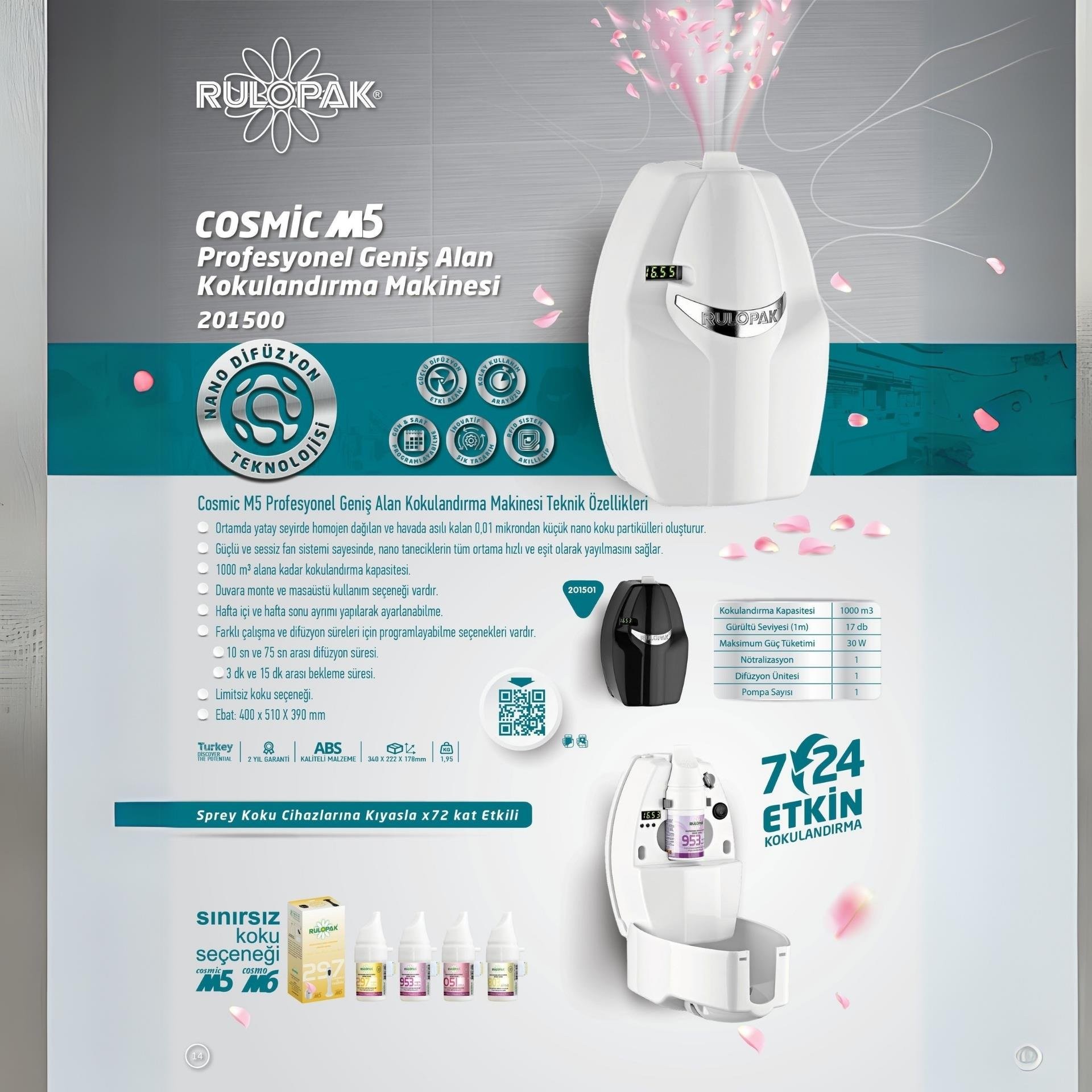 Rulopak Cosmic M5 Profesyonel Kokulandırma Makinesi