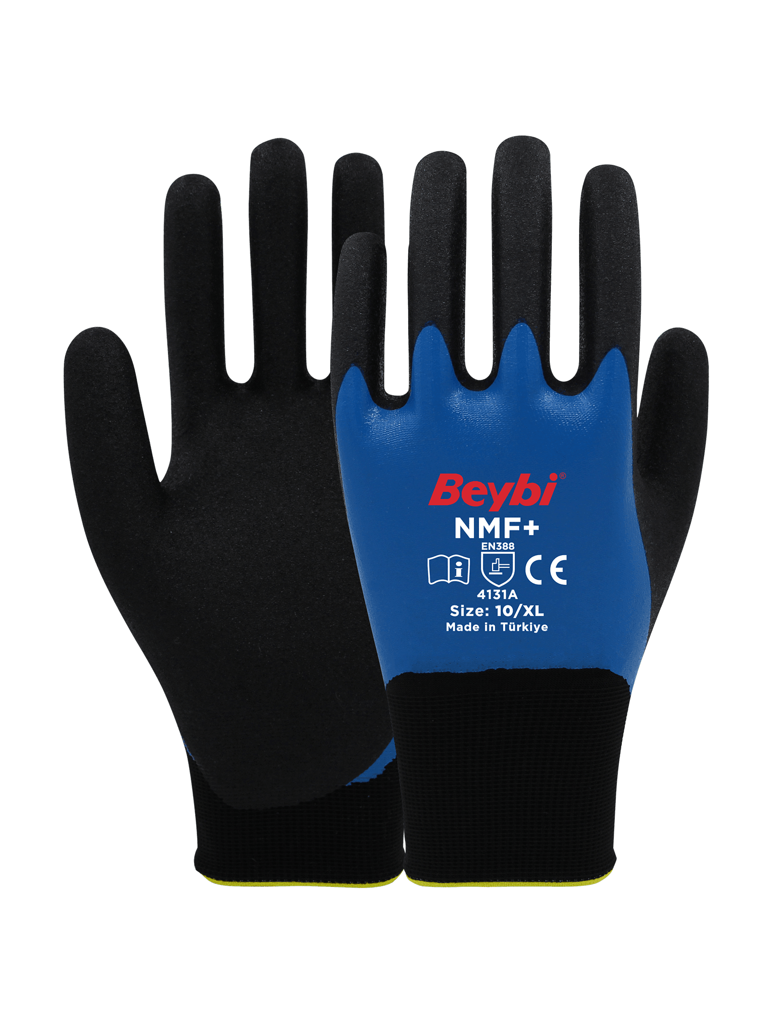 Beybi NMF+ Tam Kaplı Mikro Köpük Nitril Kaplı Polyester Örgü Eldiven