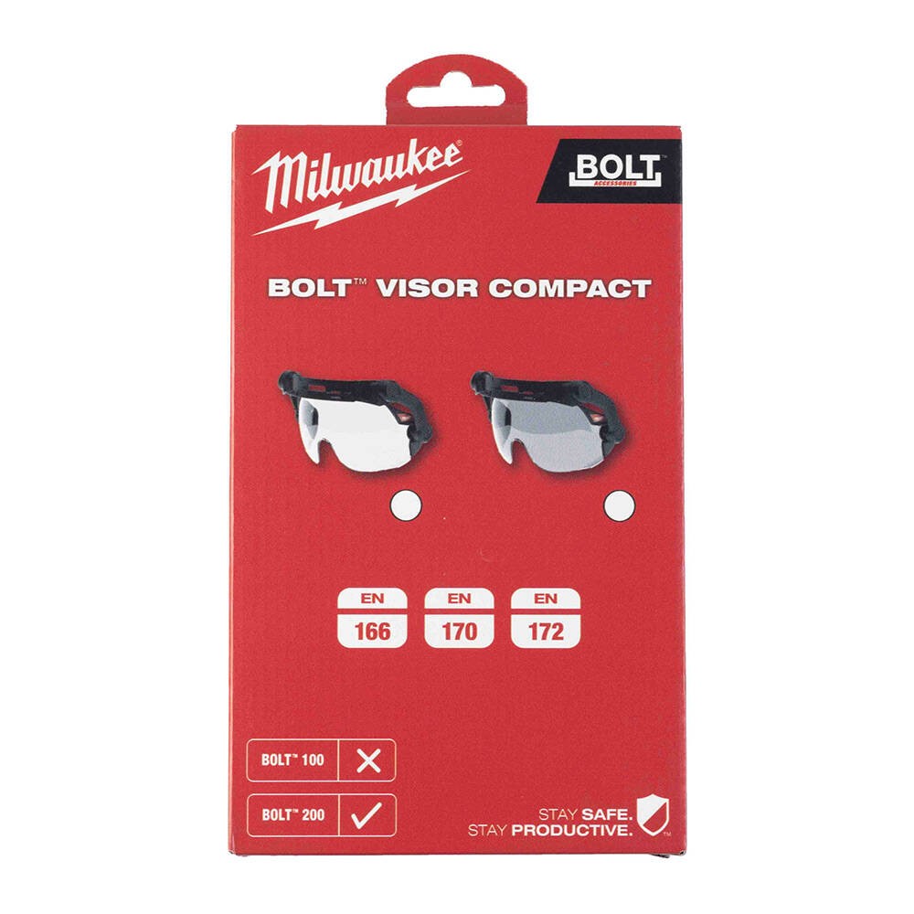 Milwaukee BOLT Kask Uyumlu Şeffaf Kompakt Vizör