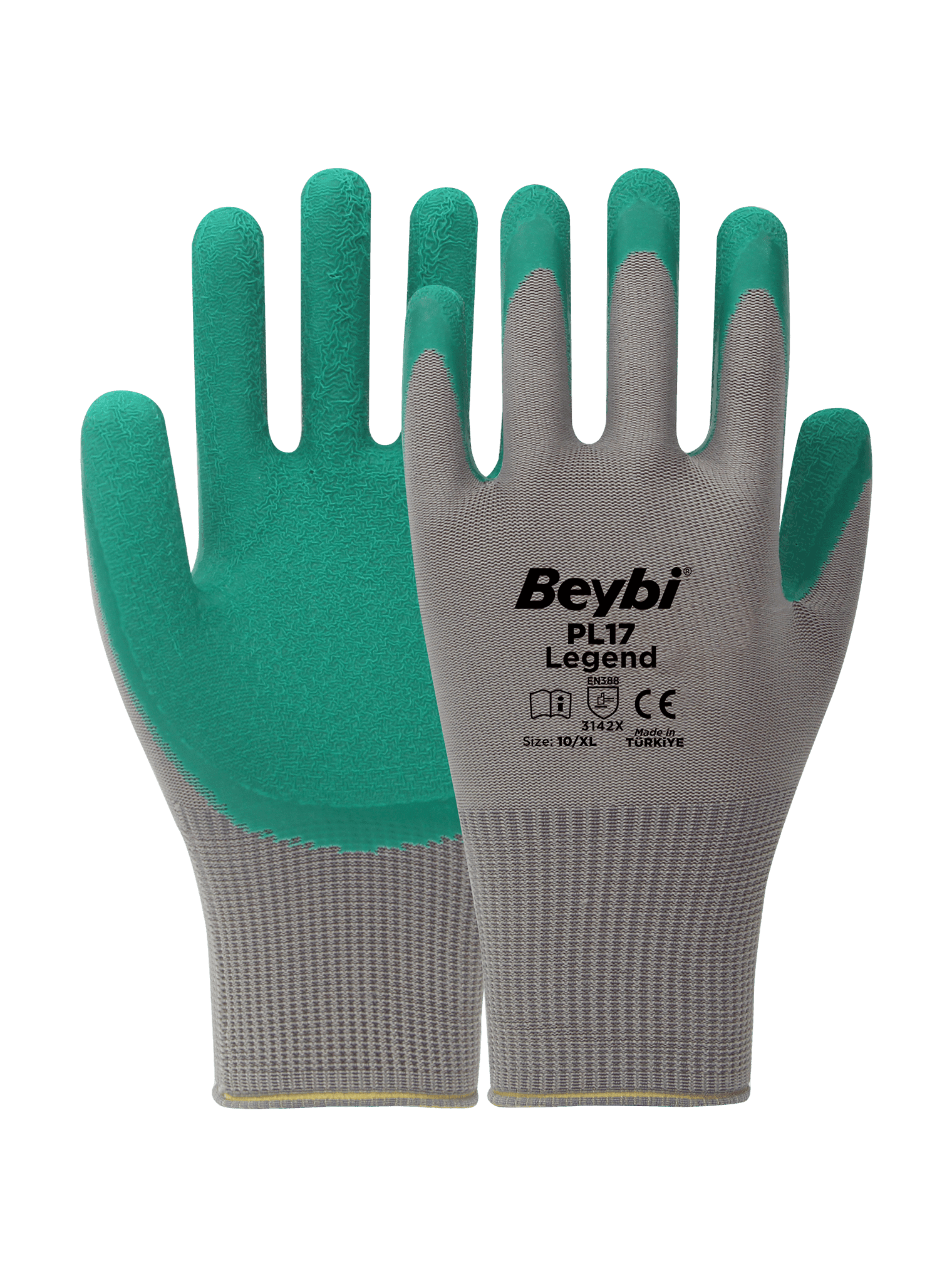 Beybi PL17 Legend Polyester Örme Lateks Eldiven