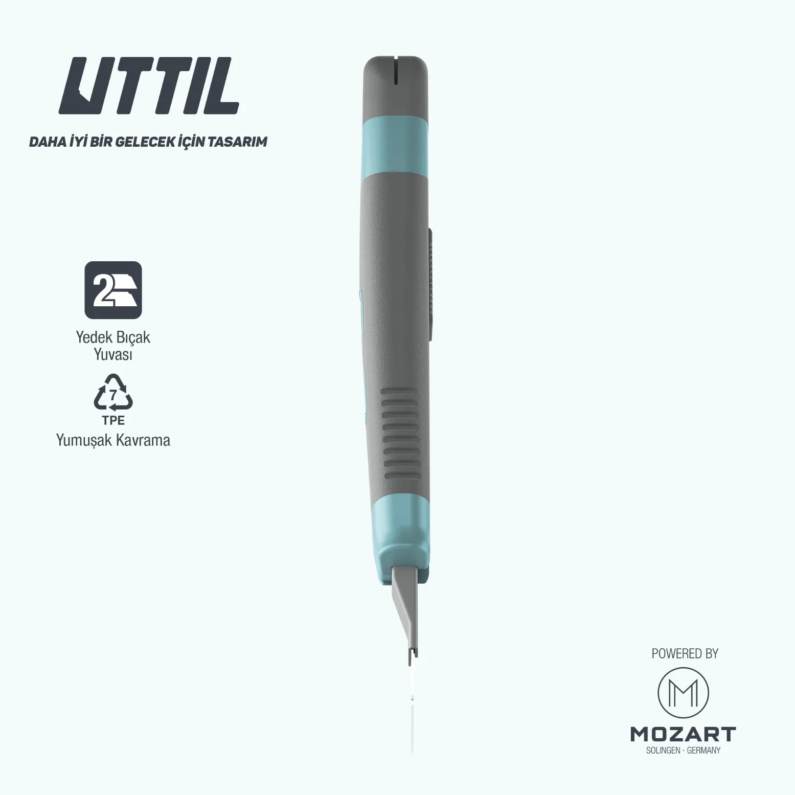 Uttıl 18 mm Yumuşak / Kaymaz Tutuşlu Maket Bıçağı