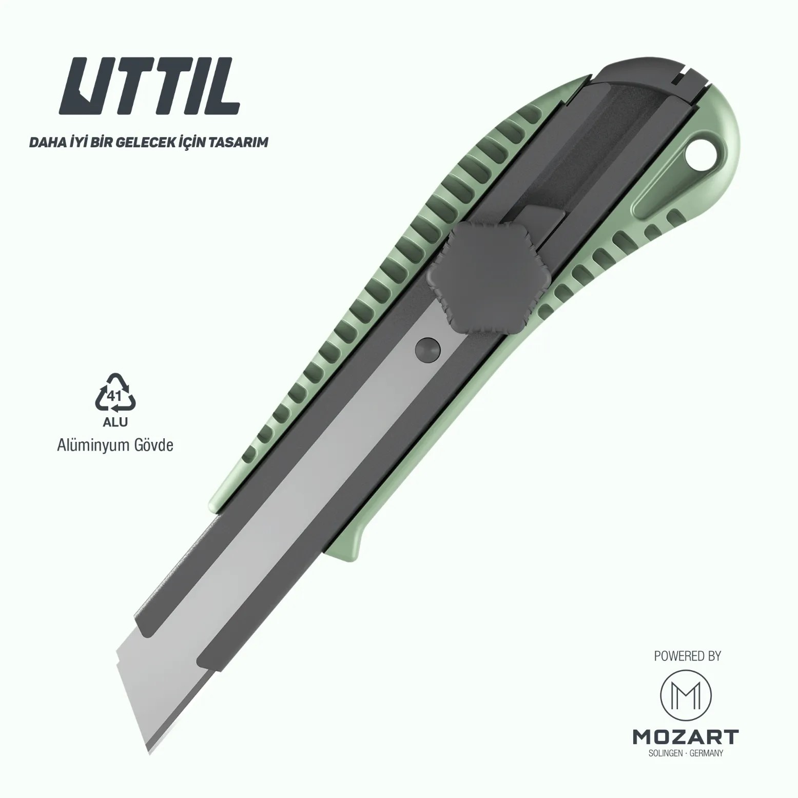 Uttıl 18 mm Alüminyum Gövde Vidalı Mekanizma Maket Bıçağı