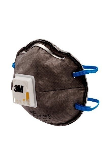 3M 9922 FFP2 Ventilli Aktif Karbonlu Organik Gaz, Toz ve Sis Maskesi (10 Adet-Kutu)