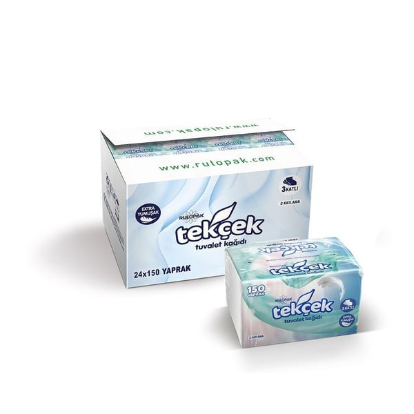 Rulopak Tekçek Tuvalet Kağıdı 3 Katlı 24'Lü Paket