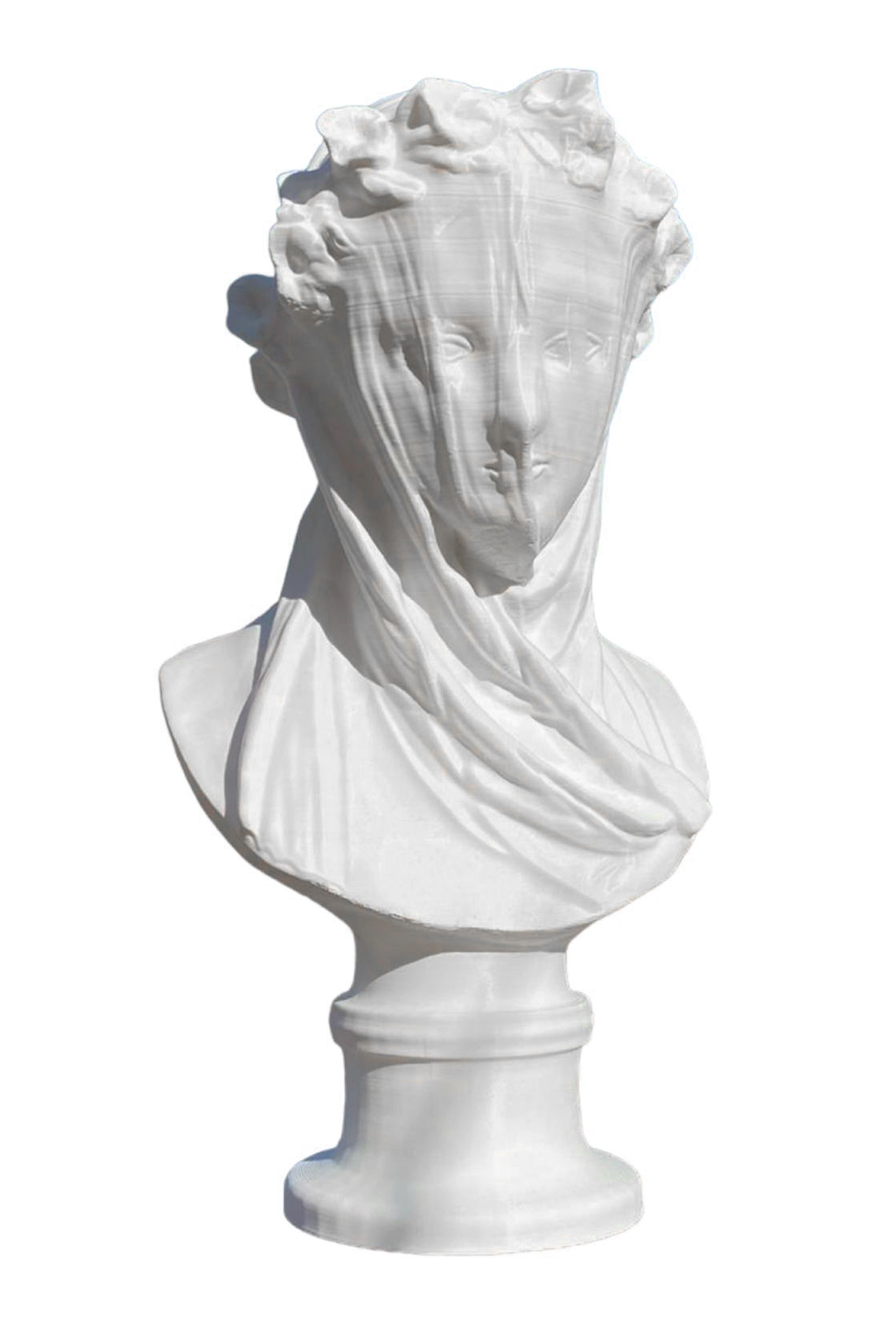 Veiled Lady Bust, Antique Artistic Bust