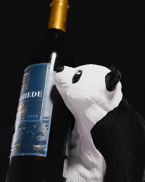 Panda Şarap Şişesi Tutucu 