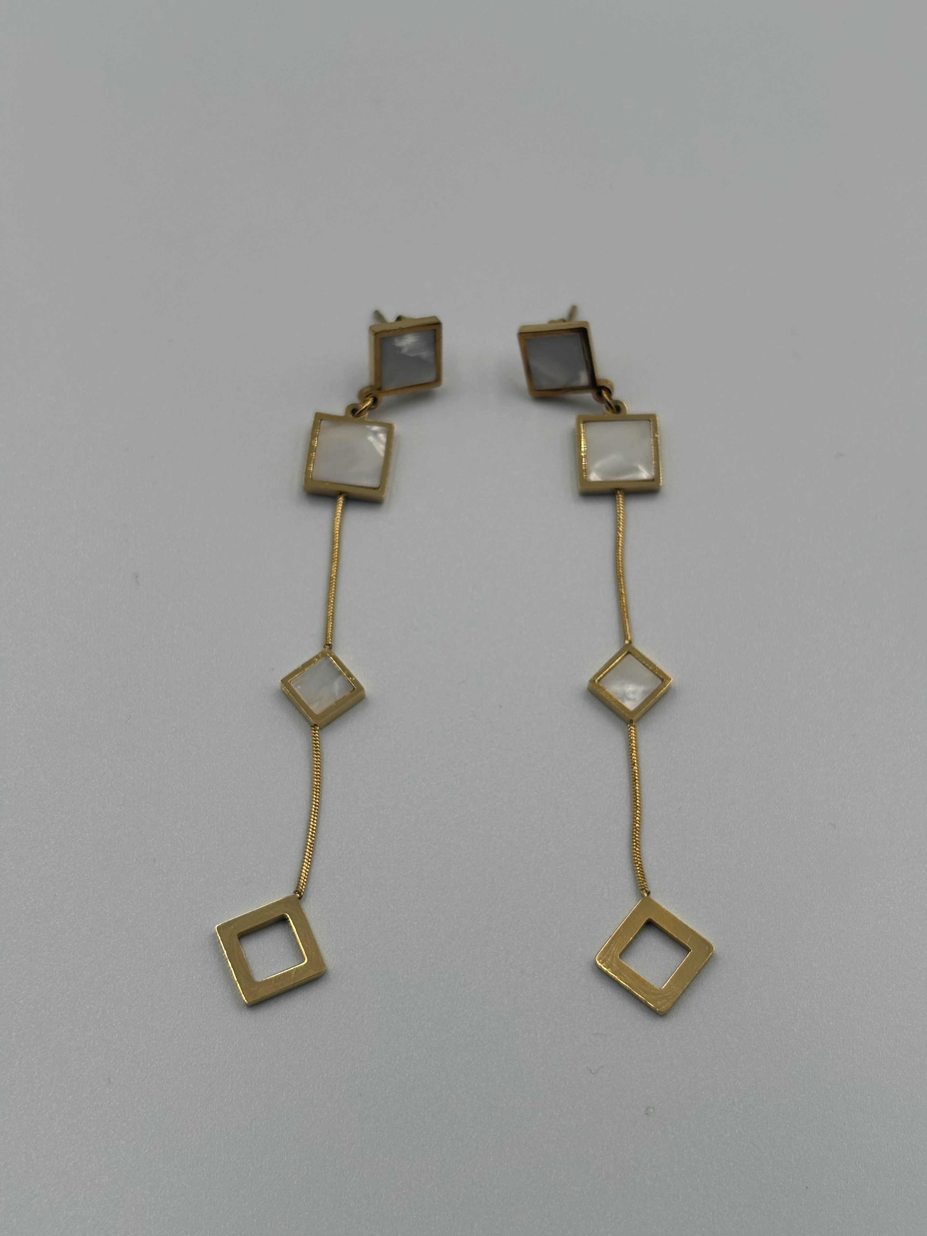 Geometrik Taş Küpe (GOLD)