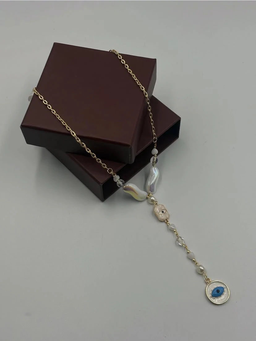 Işıltı Nazar boncuğu kolye