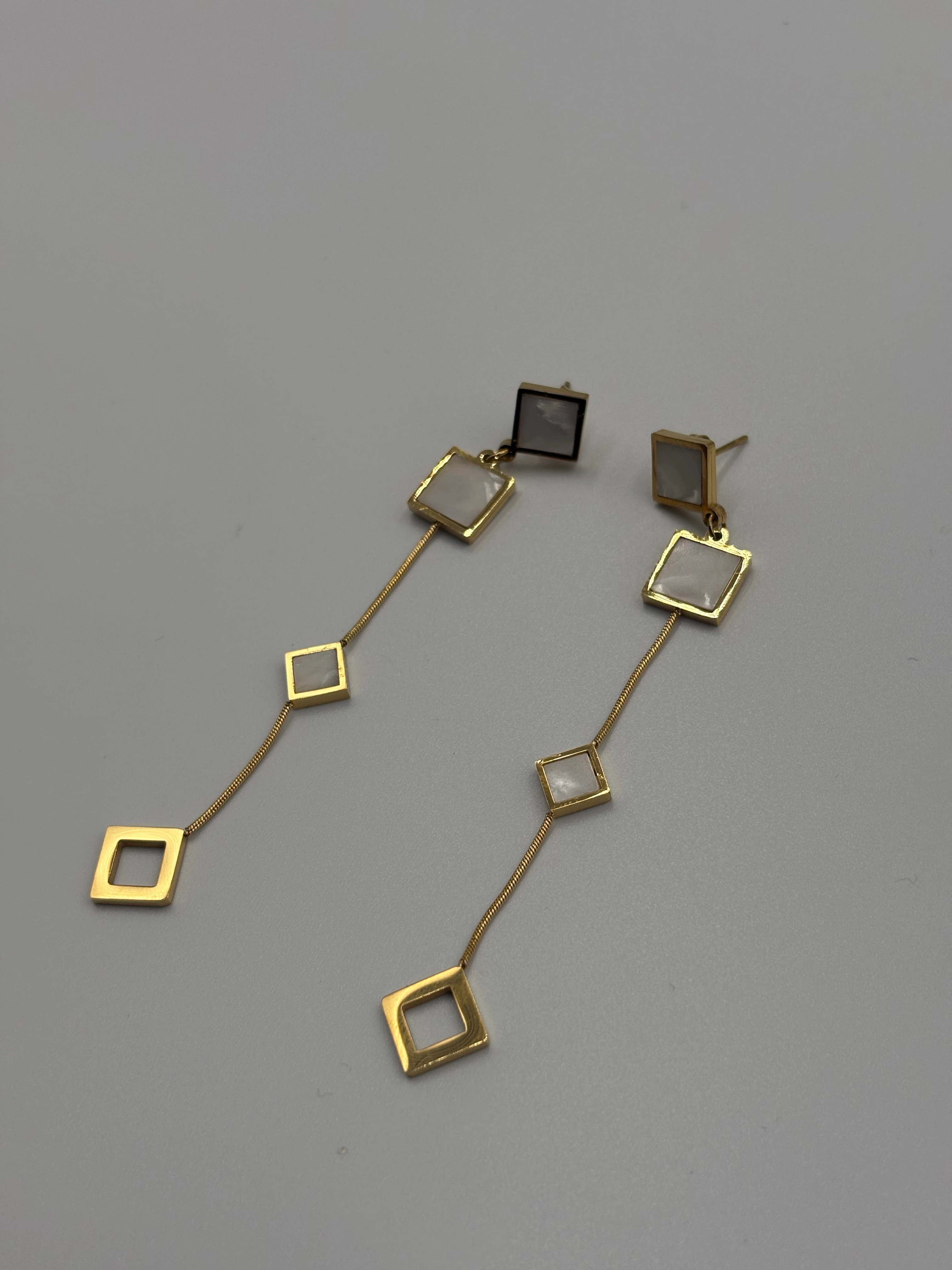 Geometrik Taş Küpe (GOLD)