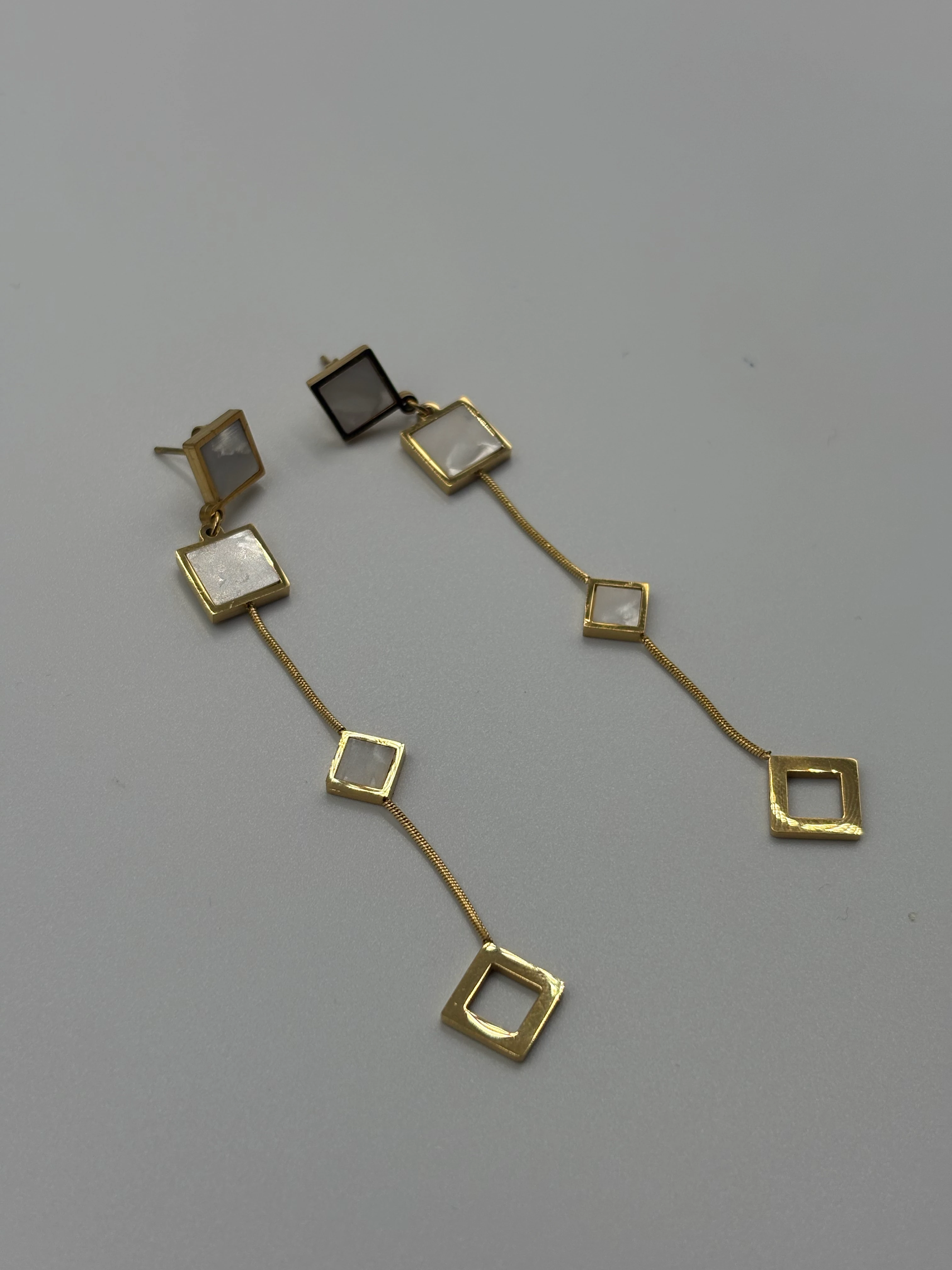 Geometrik Taş Küpe (GOLD)