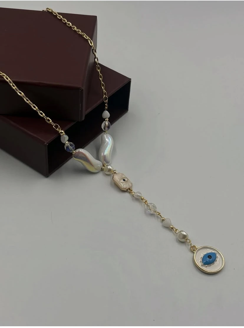 Işıltı Nazar boncuğu kolye