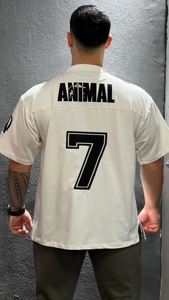 ANİMAL OVERSİZE FORMA BEYAZ