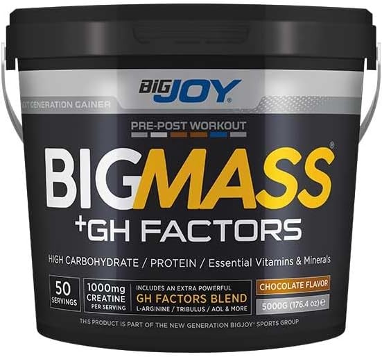 Bigjoy Bigmass Gh Factors Karbonhidrat Tozu - Çikolata Aromalı 5000 GR