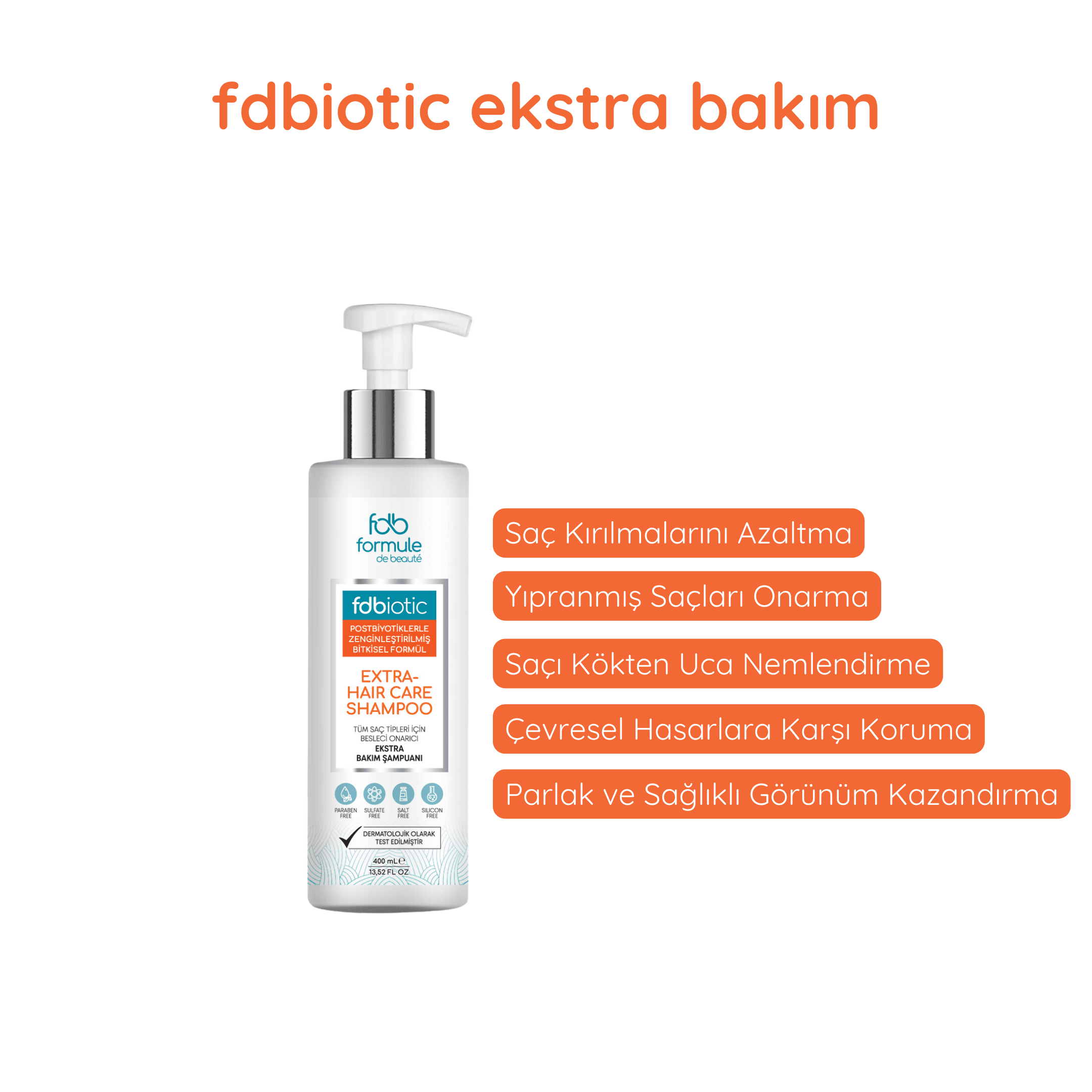 FDBiotics  Postbiyotikli  Ekstra Bakım  Şampuan