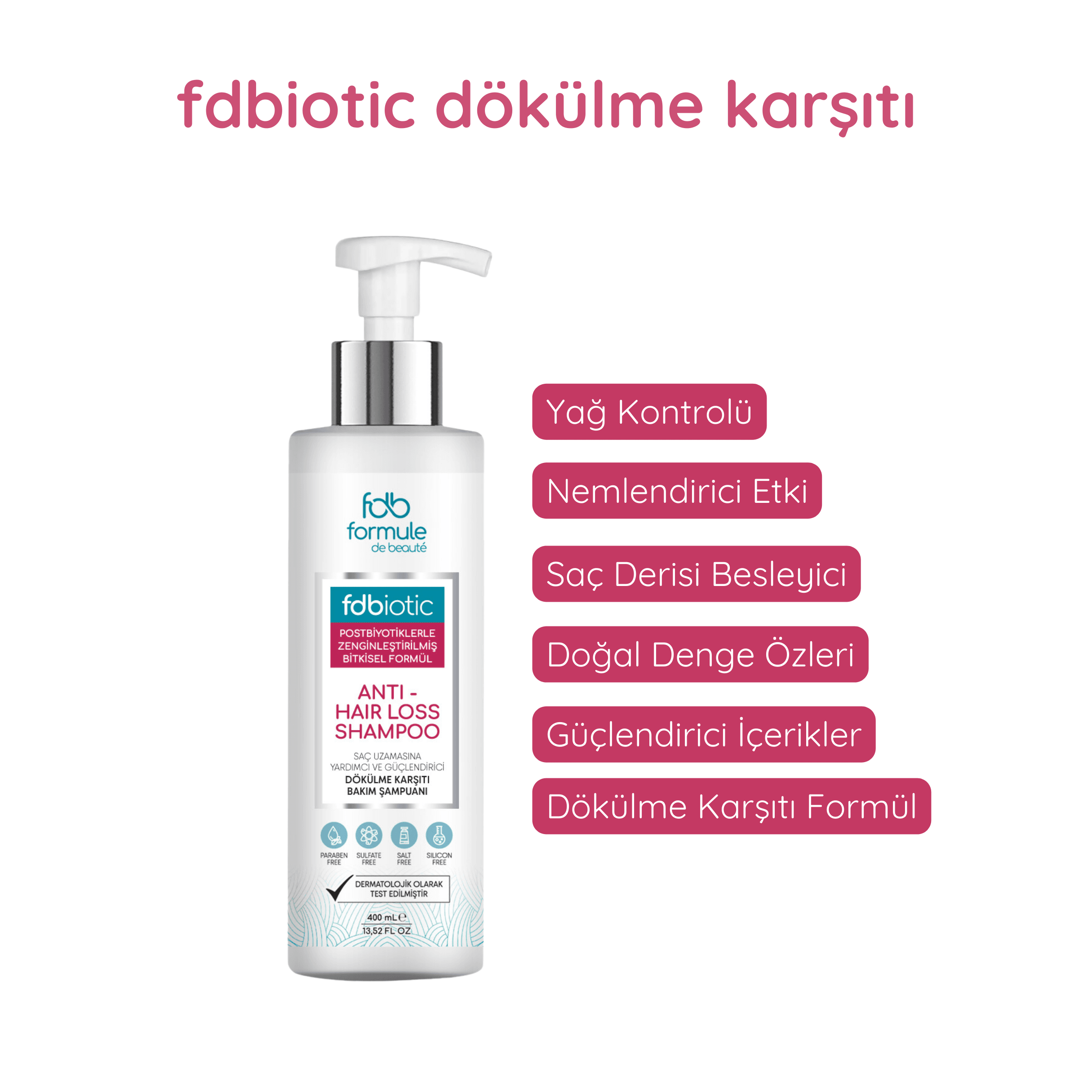 FDBiotics Postbiyotikli Dökülme Karşıtı Şampuan