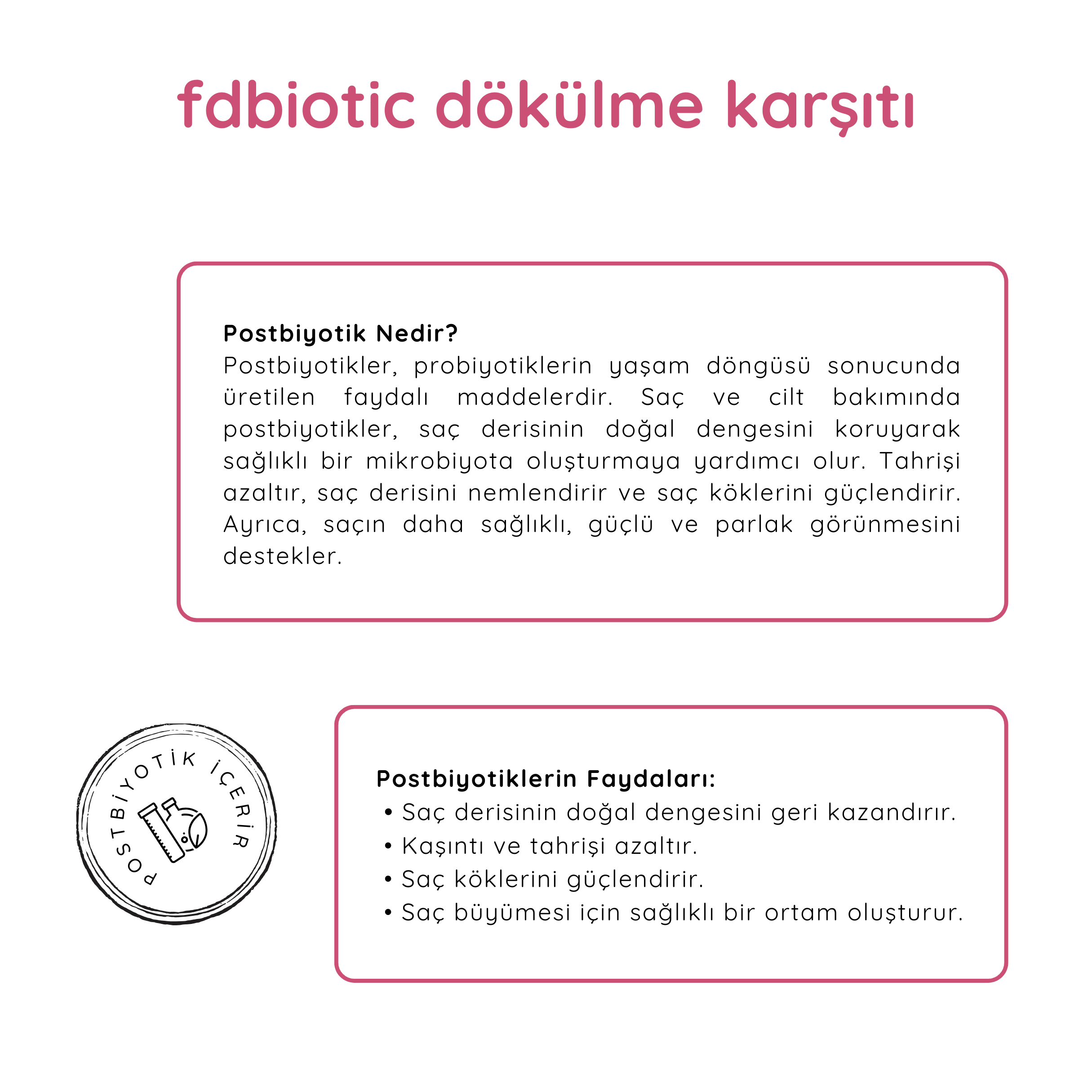 FDBiotics Postbiyotikli Dökülme Karşıtı Şampuan