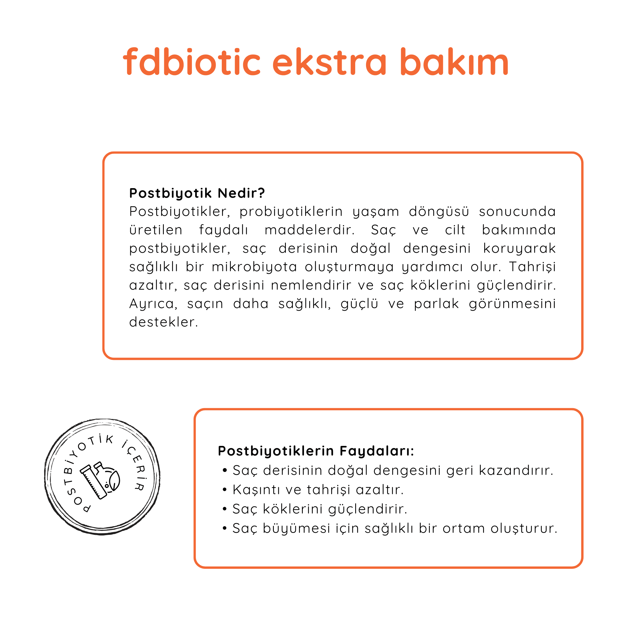 FDBiotics  Postbiyotikli  Ekstra Bakım  Şampuan