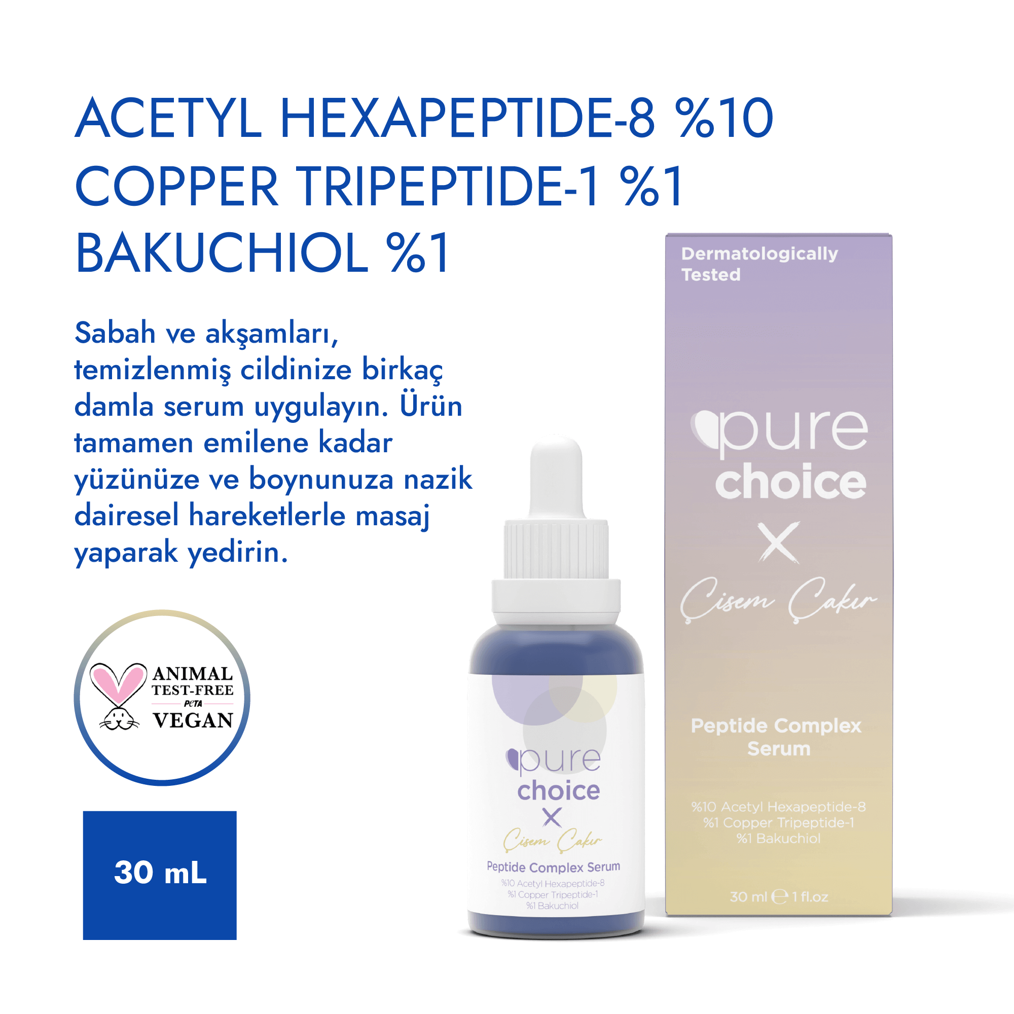 Peptide Complex Bakım Serumu - 30 mL — Pure Choice x Çisem Çakır
