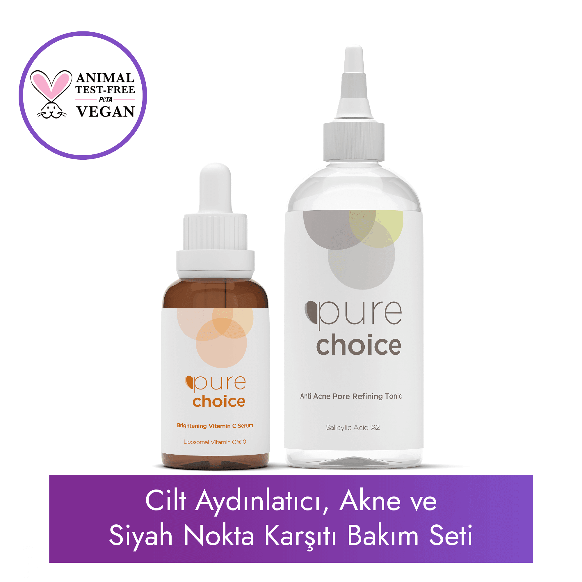 Cilt Aydınlatıcı, Akne ve Siyah Nokta Karşıtı Bakım Seti