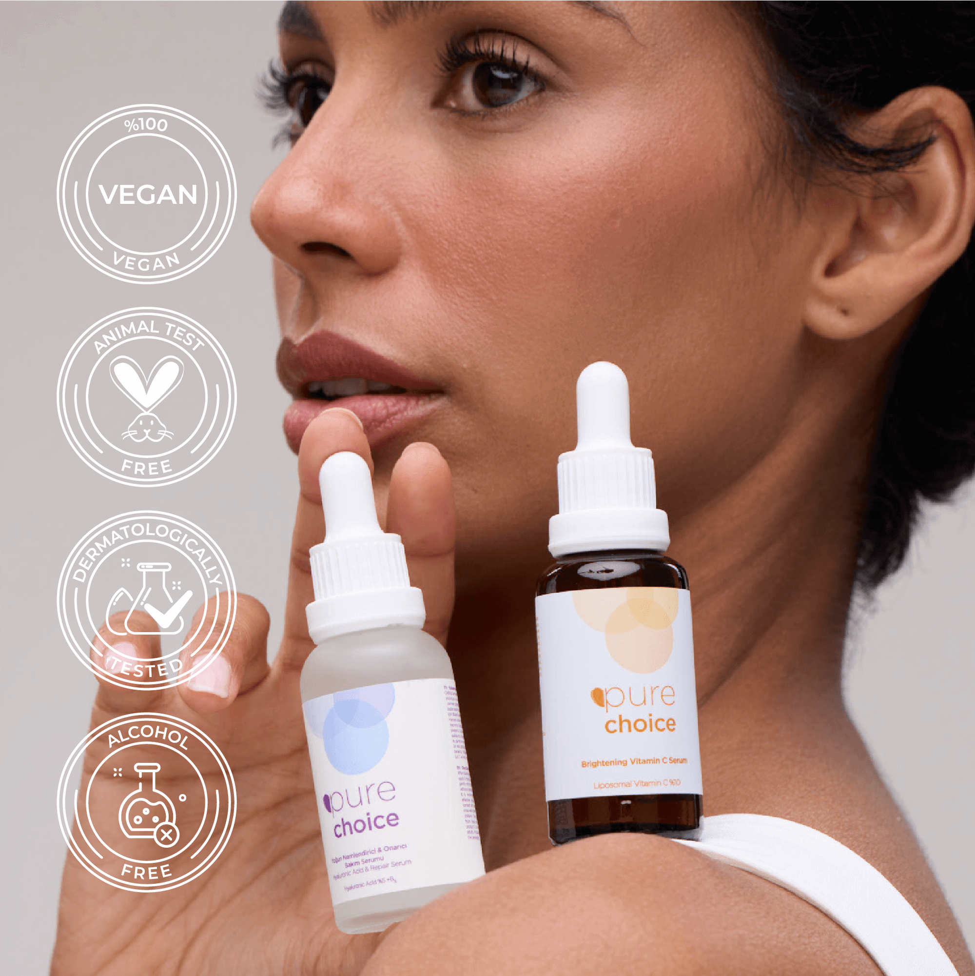 Cilt Aydınlatıcı, Nemlendirici ve Onarıcı Serum Seti