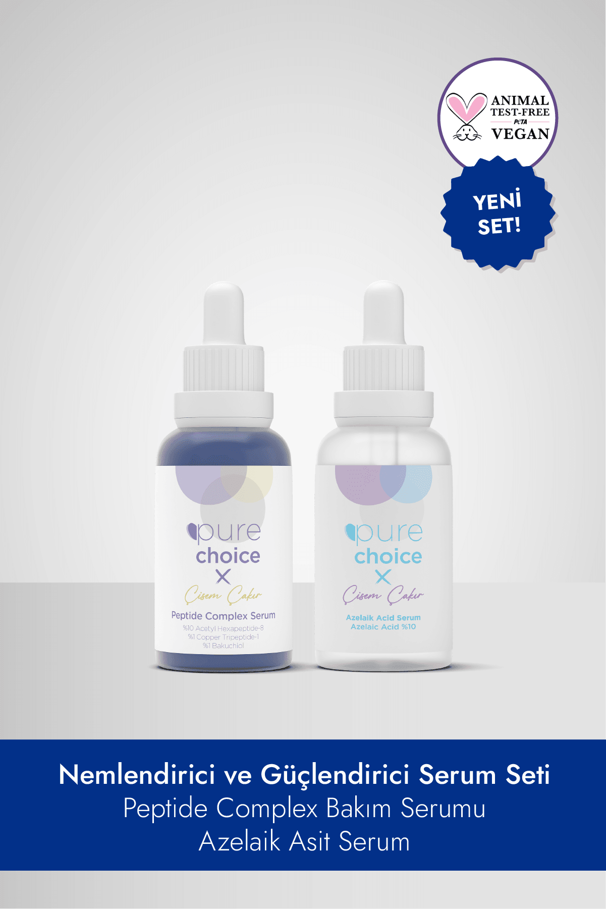 Nemlendirici ve Güçlendirici Serum Seti - Pure Choice x Çisem Çakır