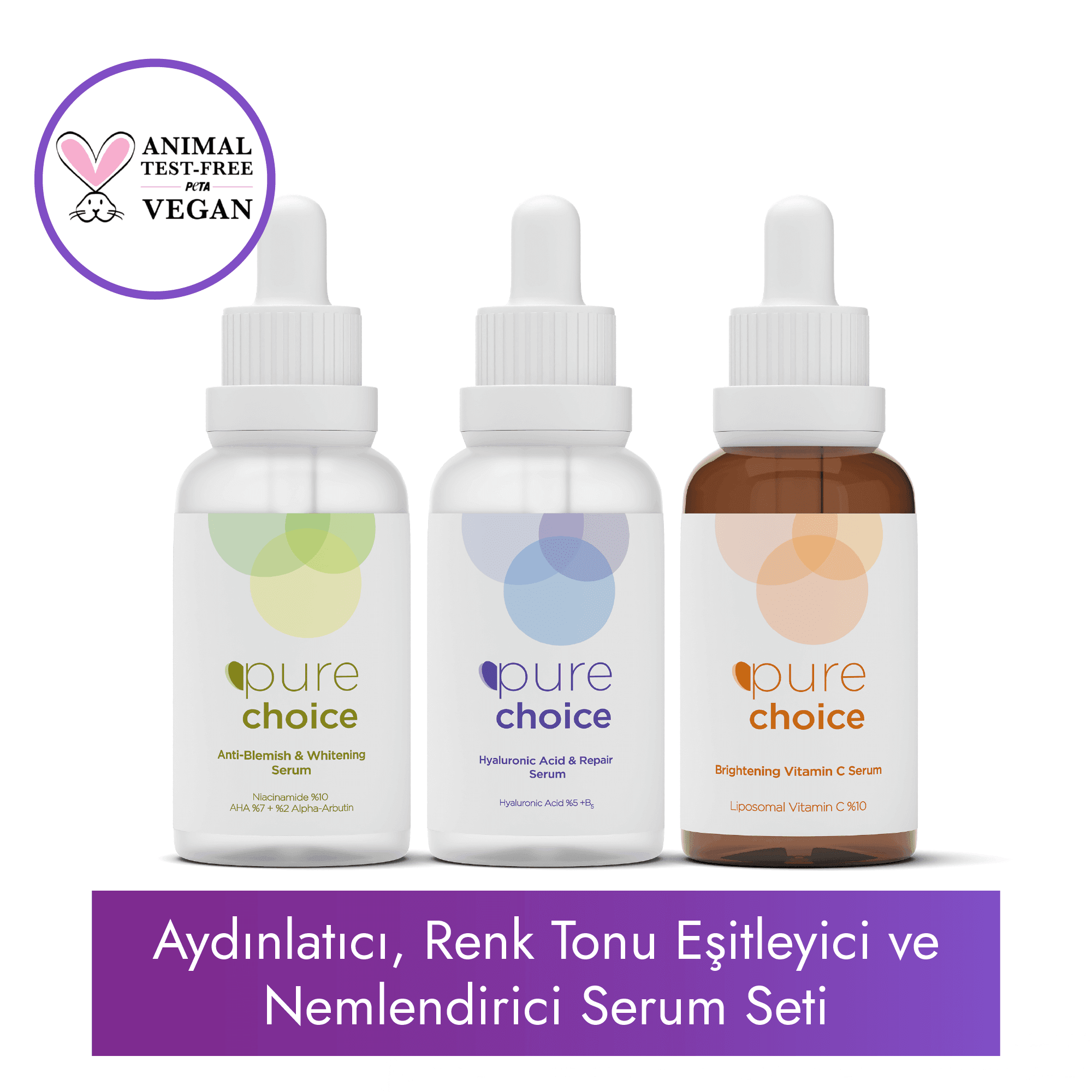 Aydınlatıcı, Renk Tonu Eşitleyici ve Nemlendirici Serum Seti
