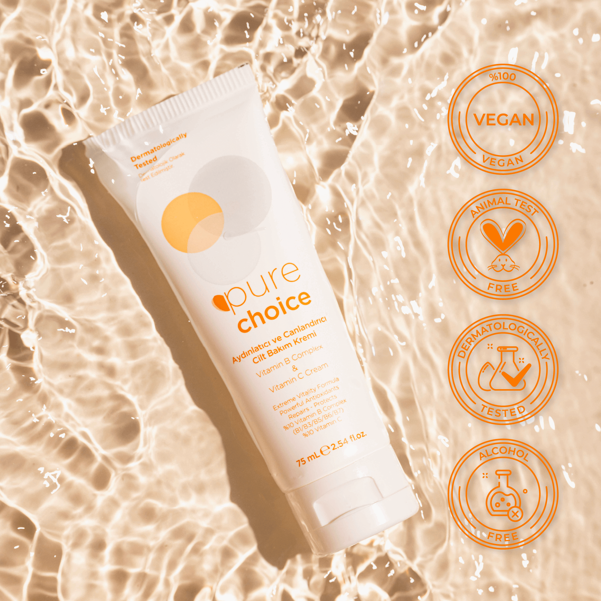 Aydınlatıcı ve Canlandırıcı Cilt Bakım Kremi - 75 mL — Vitamin B Complex, Vitamin C