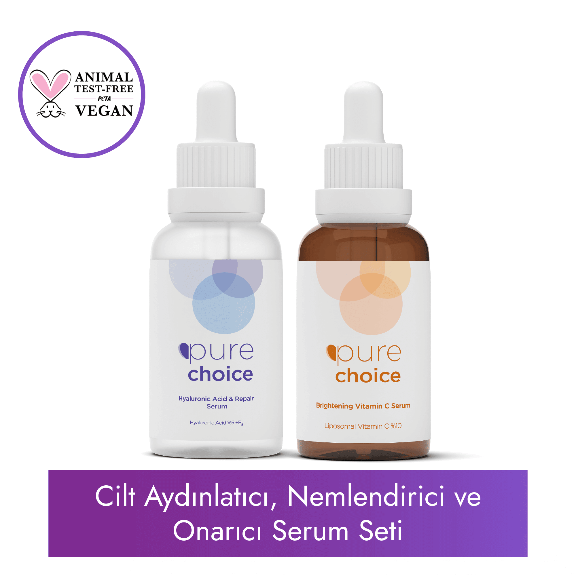 Cilt Aydınlatıcı, Nemlendirici ve Onarıcı Serum Seti