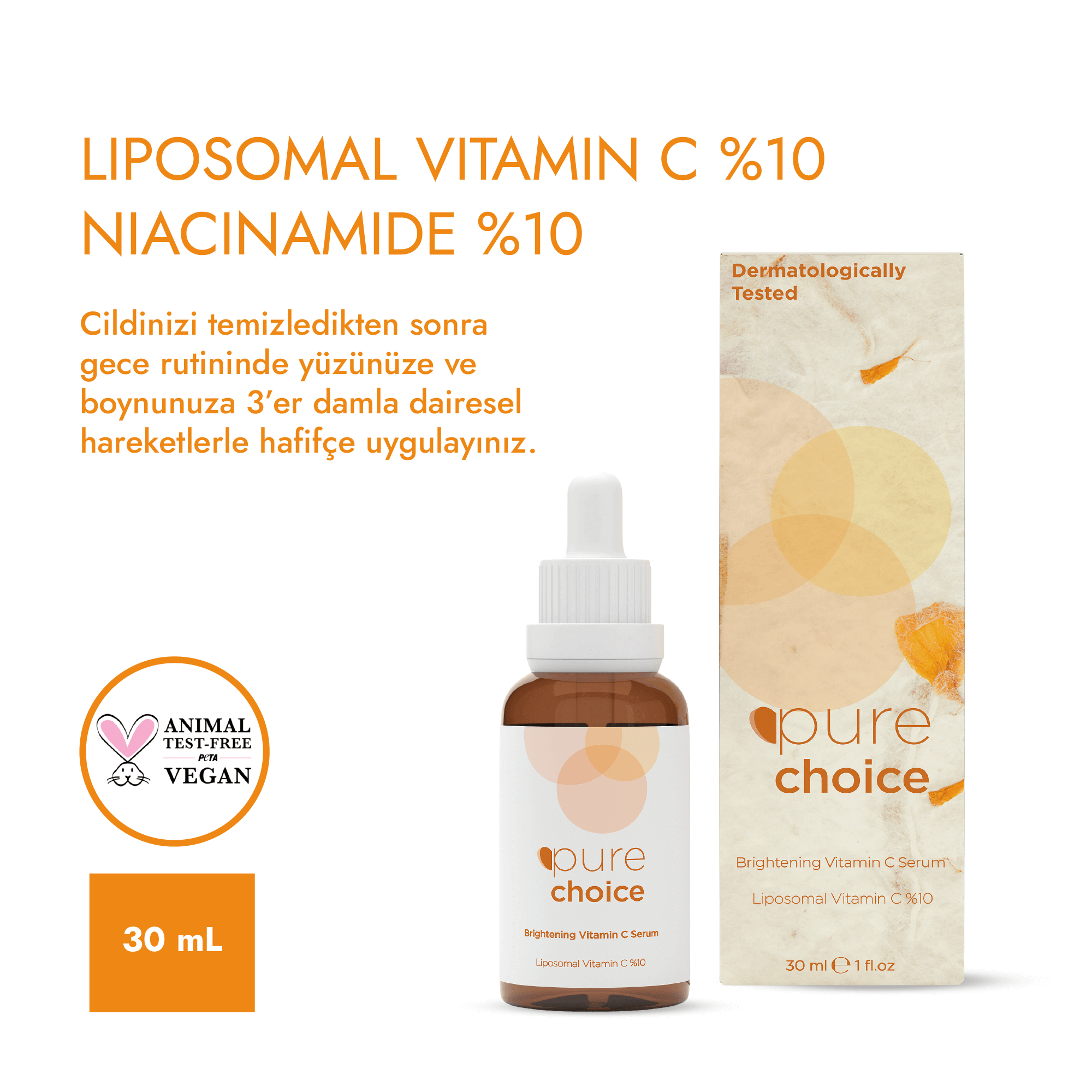 Aydınlatıcı C Vitamini Bakım Serumu - 30 mL — Liposomal Vitamin C + Niasinamid