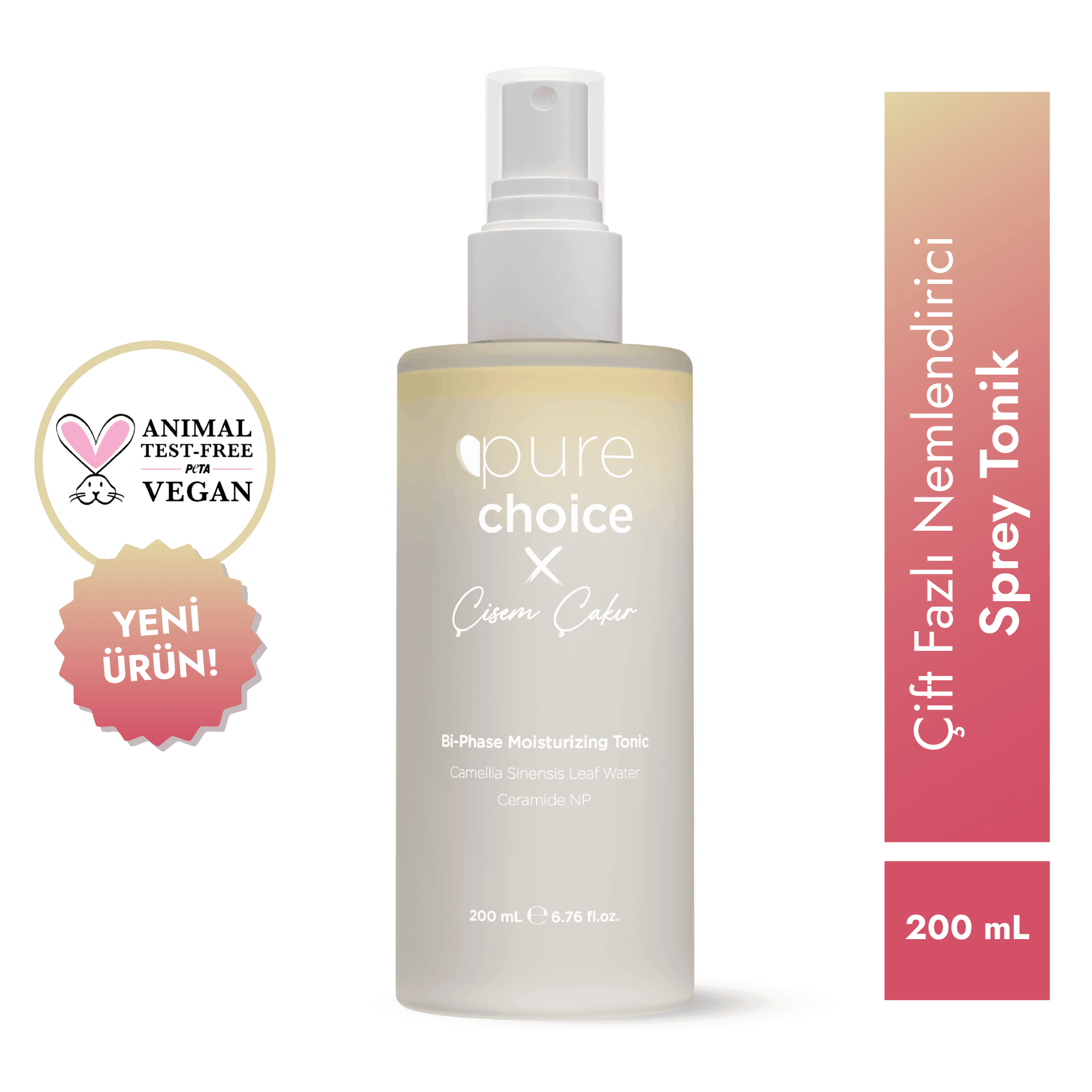 Çift Fazlı Nemlendirici Sprey Tonik - 200mL — Pure Choice x Çisem Çakır