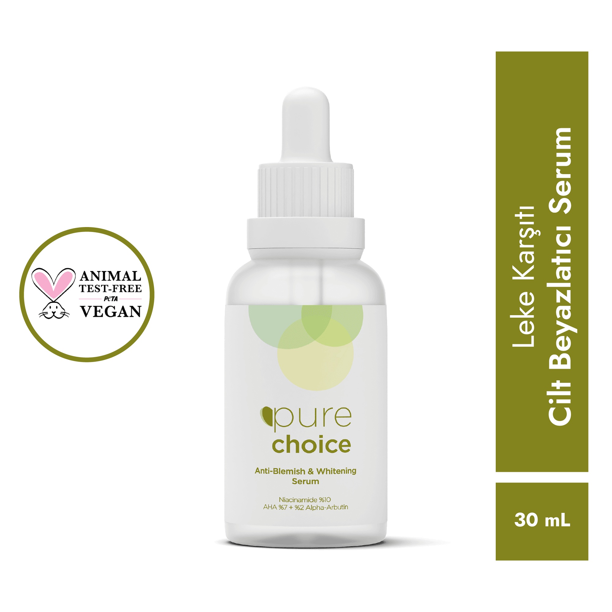Leke Karşıtı Cilt Beyazlatıcı Serum - 30mL — Niasinamid + AHA + Alpha Arbutin