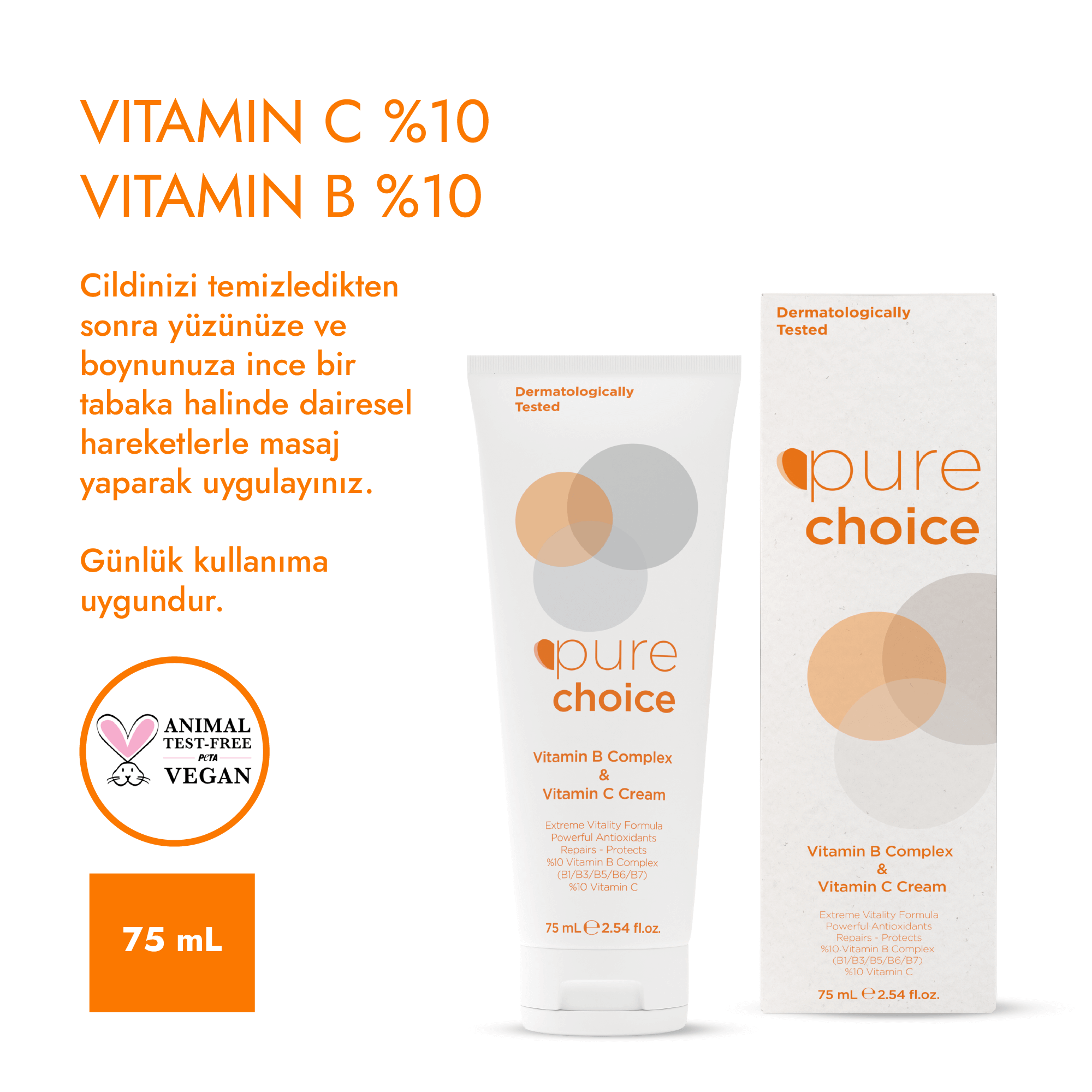 Aydınlatıcı ve Canlandırıcı Cilt Bakım Kremi - 75 mL — Vitamin B Complex, Vitamin C