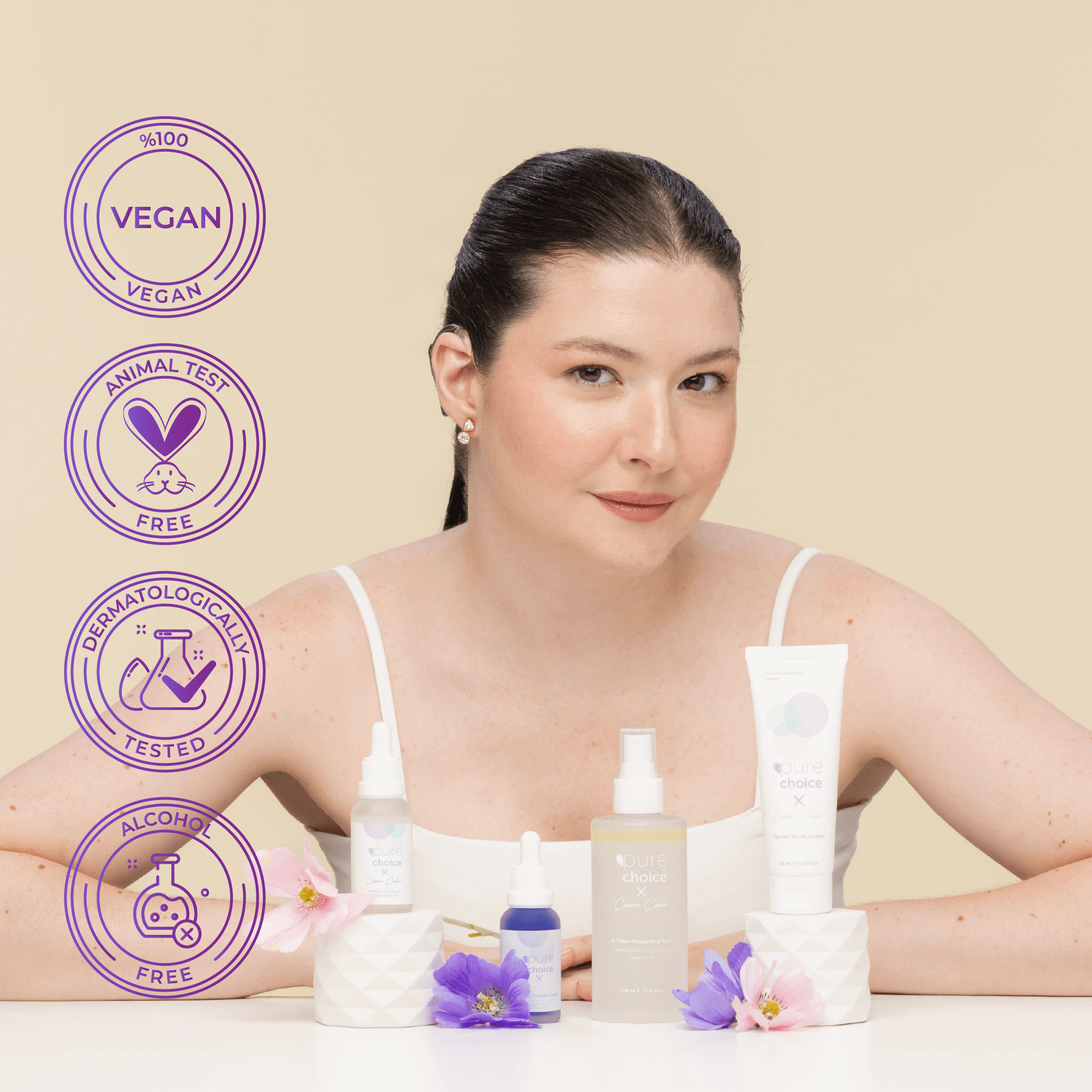 Nemlendirici ve Güçlendirici Serum Seti — Pure Choice x Çisem Çakır