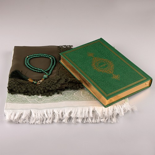 Termo Kur’an-ı Kerim 3'lü Kombin Set (Seccade, Tesbih, Şal)